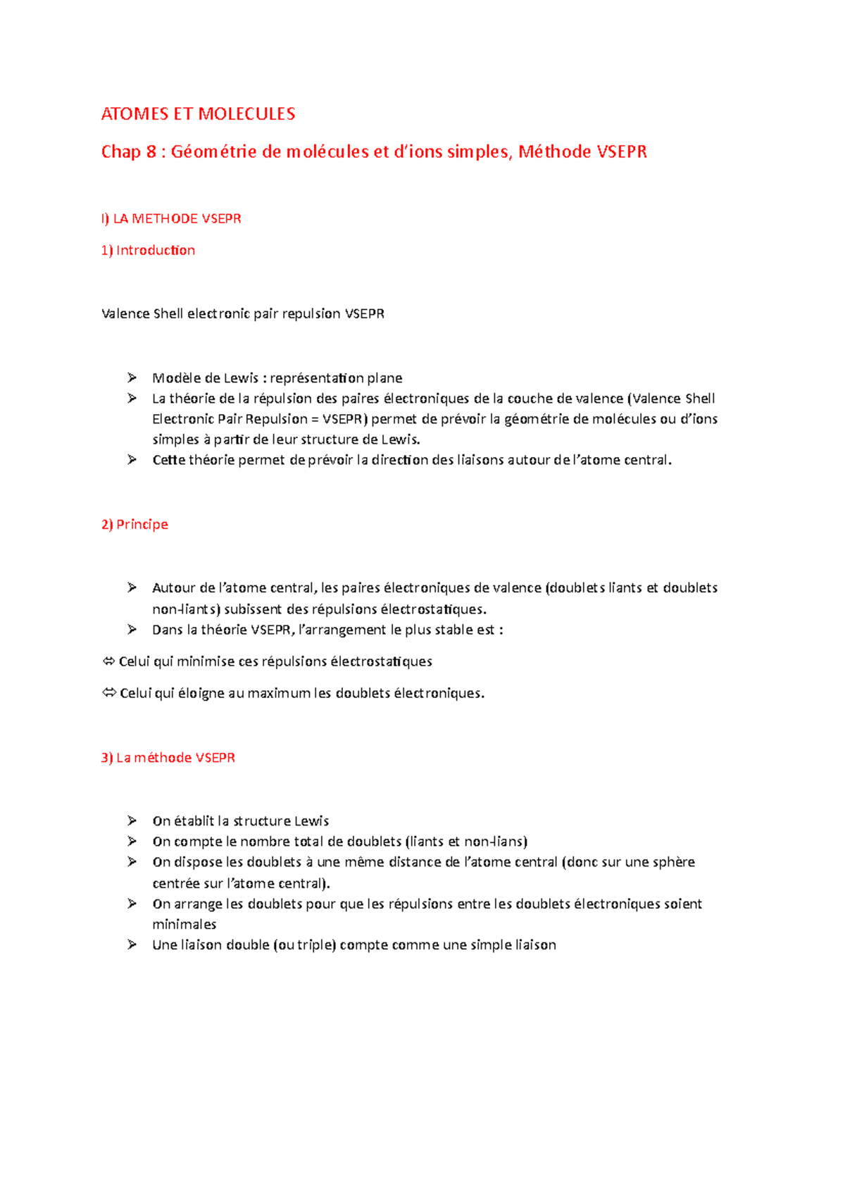 Chap 8 - cours atome et mol L1 Chap8 - Licence Sciences de la Vie et de ...