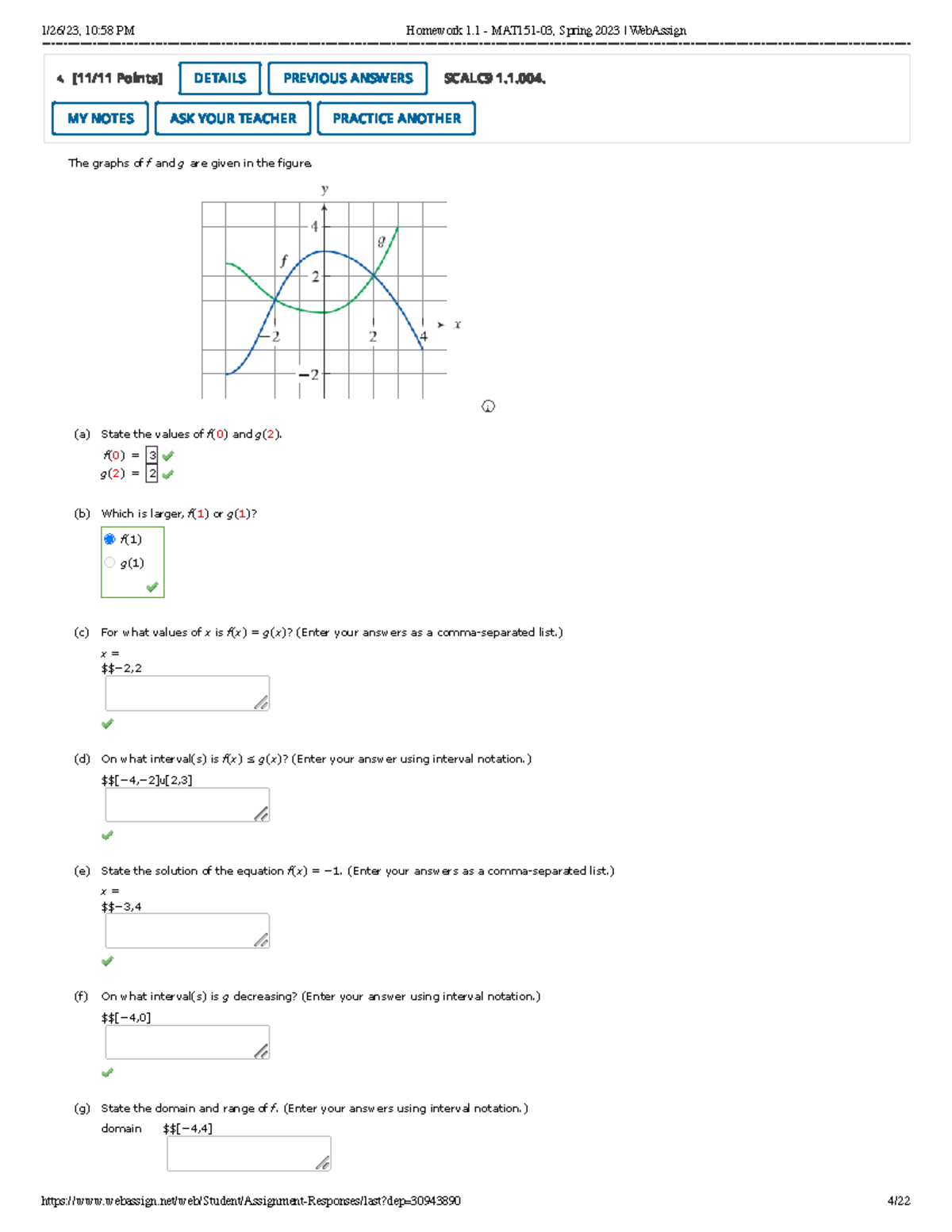 webassign homework answers calculus 1