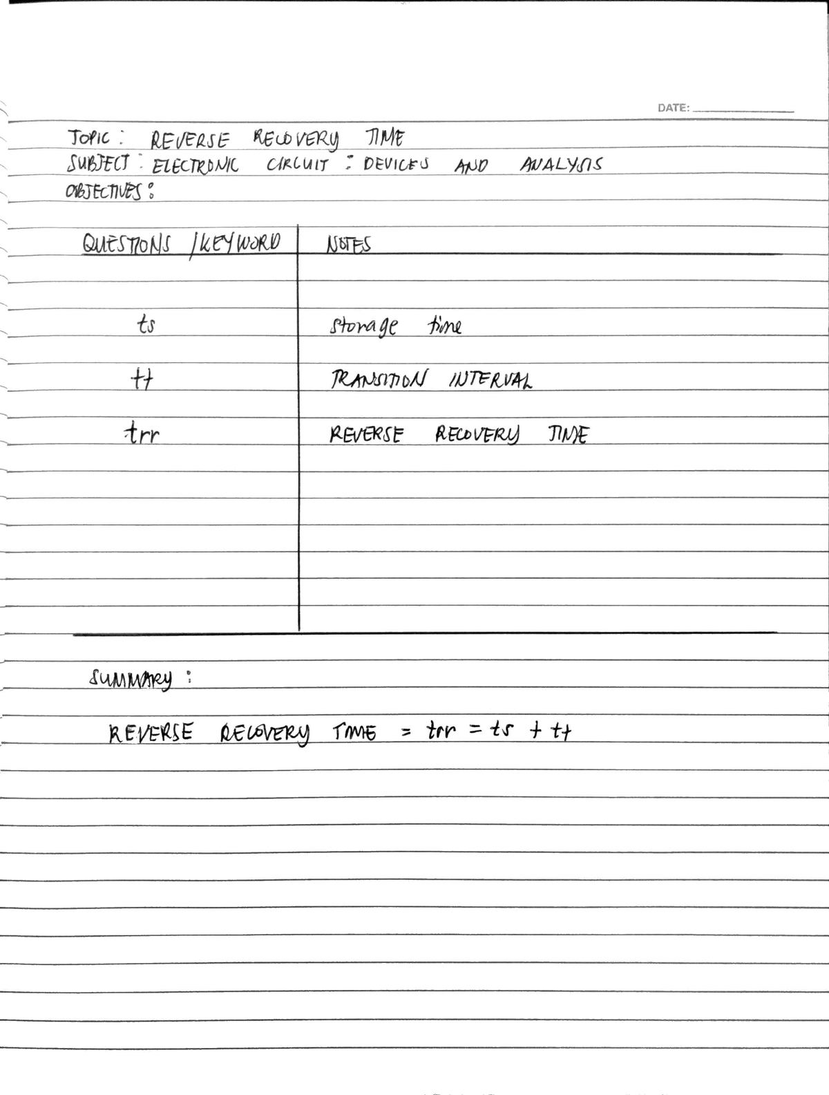 summary-notes-2-in-electronic-circuits-bs-electrical-engineering