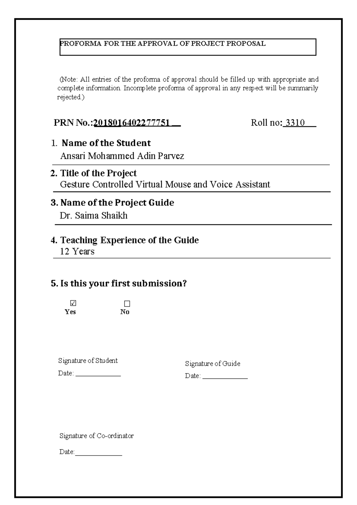 AIBased Virtual Mouse Project Report - ####### (Note: All entries of ...