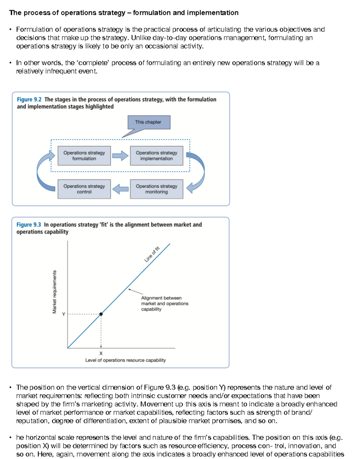 Chapter 9 notes - asda - The process of operations strategy ...