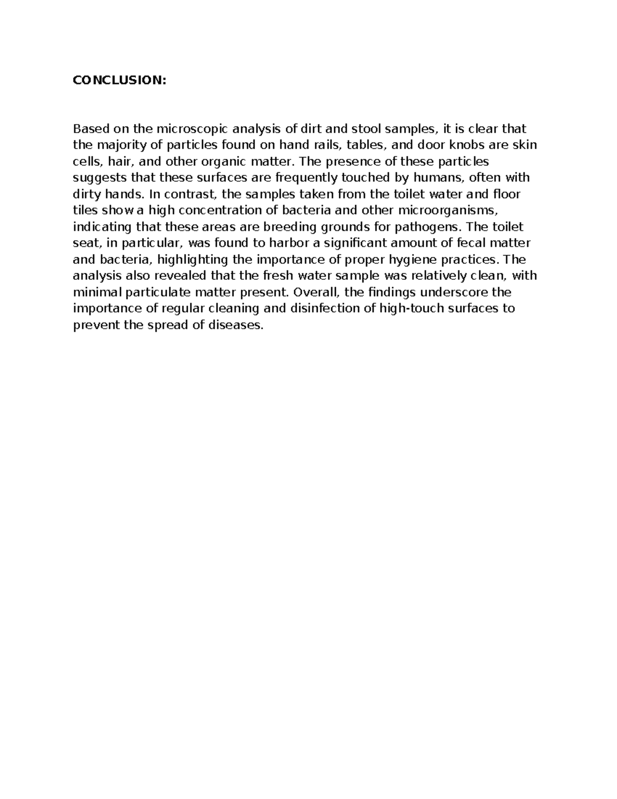 Document 28 - reviewer - CONCLUSION: Based on the microscopic analysis ...