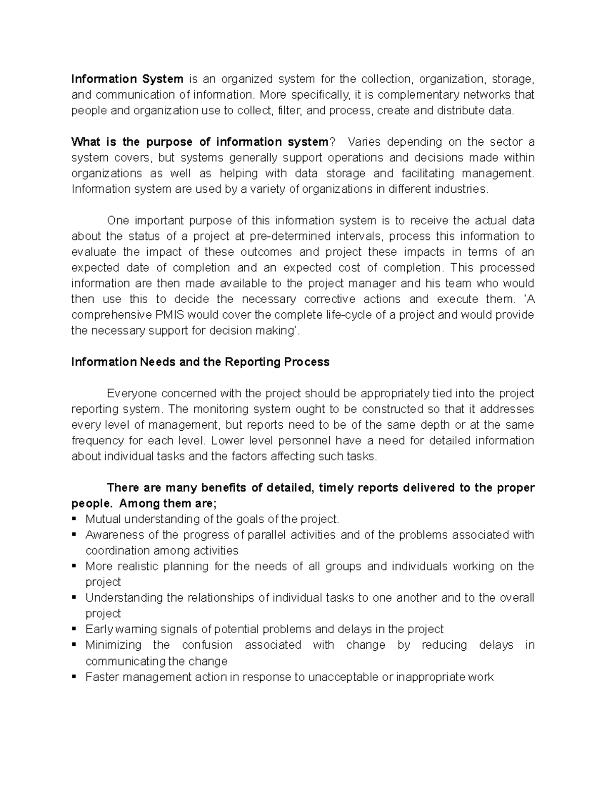Information System - More specifically, it is complementary networks ...