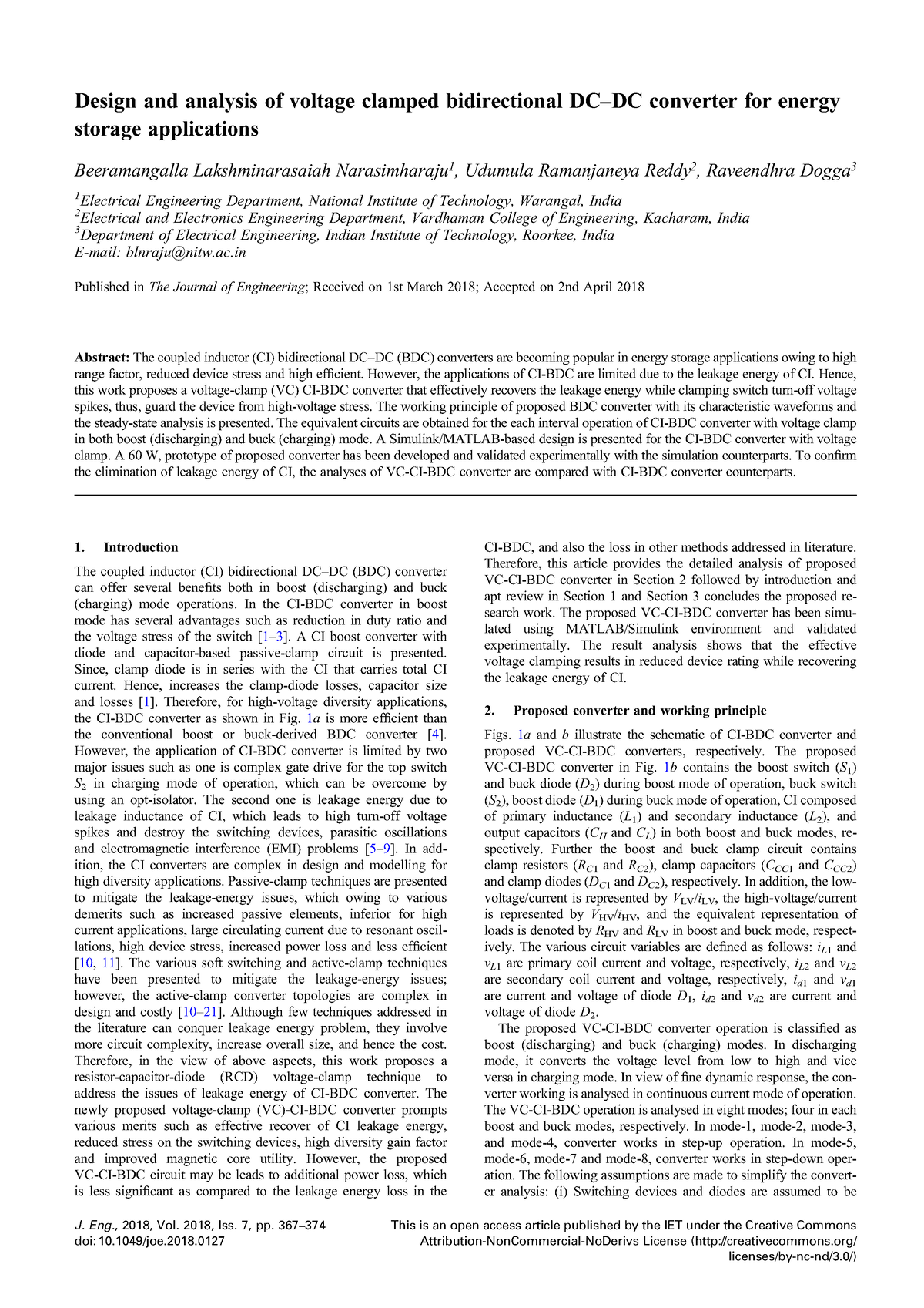 Joe - a reserach article on EV - Design and analysis of voltage clamped ...