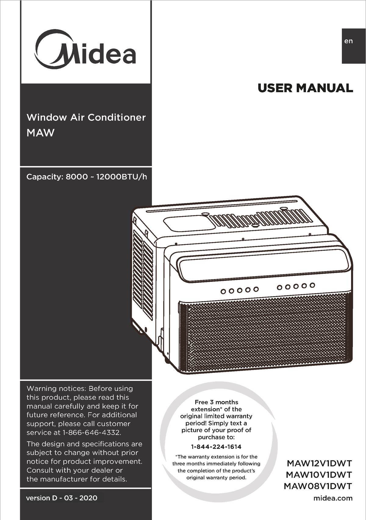 Midea U AC User Manual - Air-conditioning Part One - Window Air ...