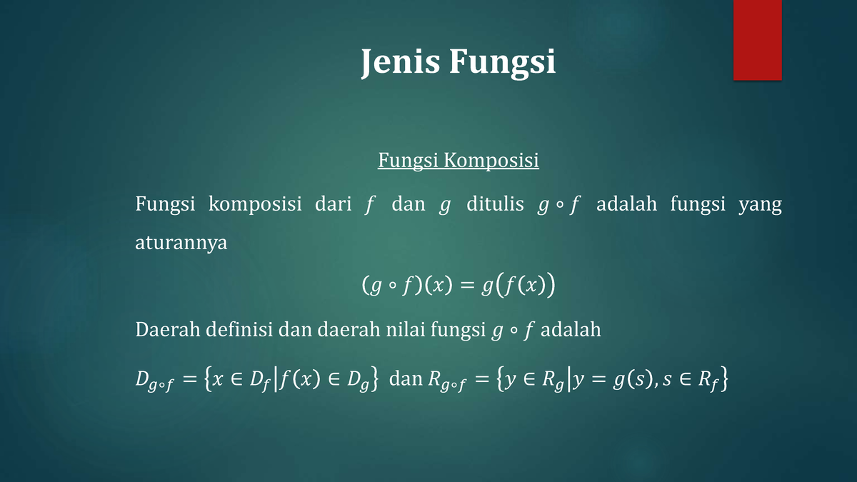 Jenis-Jenis Fungsi Dalam Matematika - Jenis Fungsi Fungsi Komposisi ...