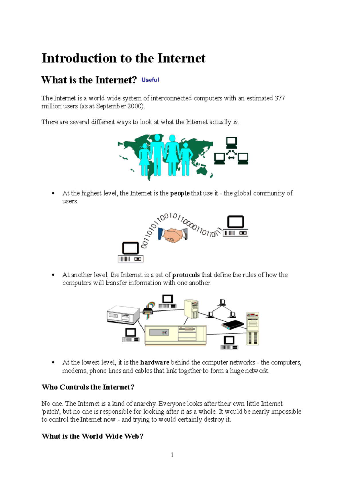 Computer graphics introduction - Introduction to the Internet What is ...