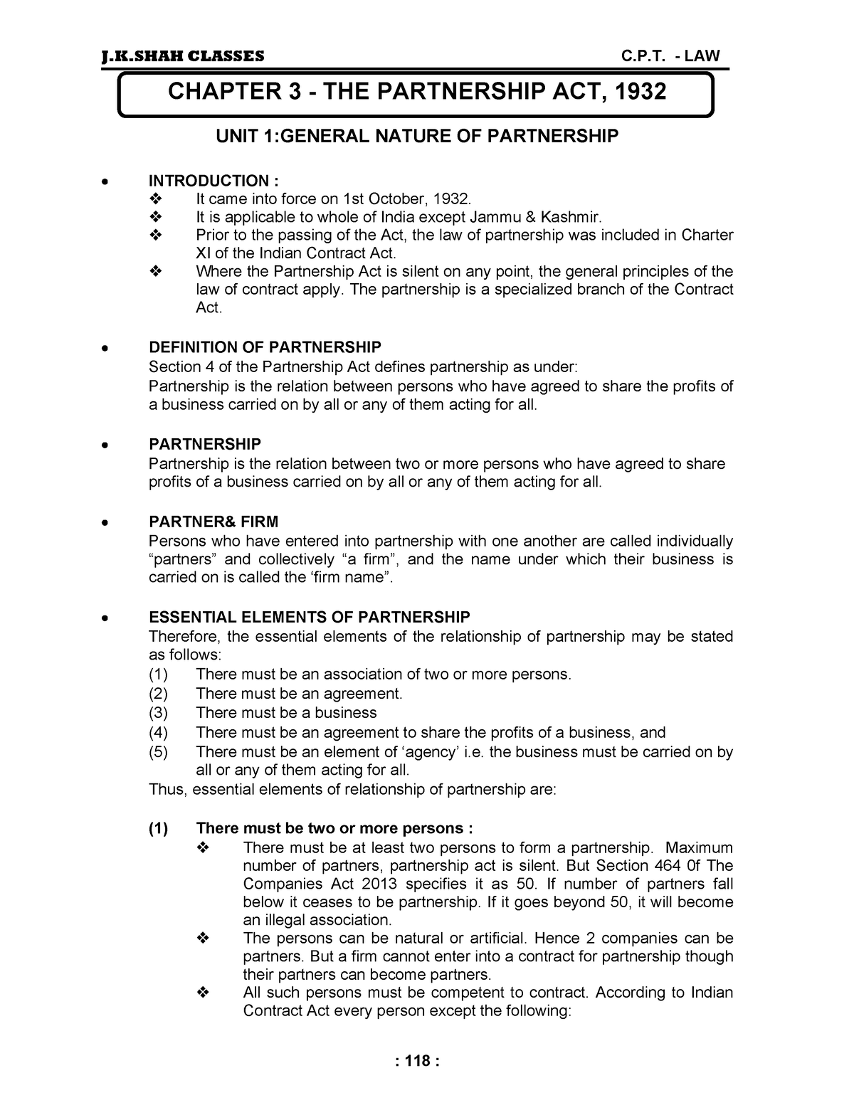 partnership act 1932 case study