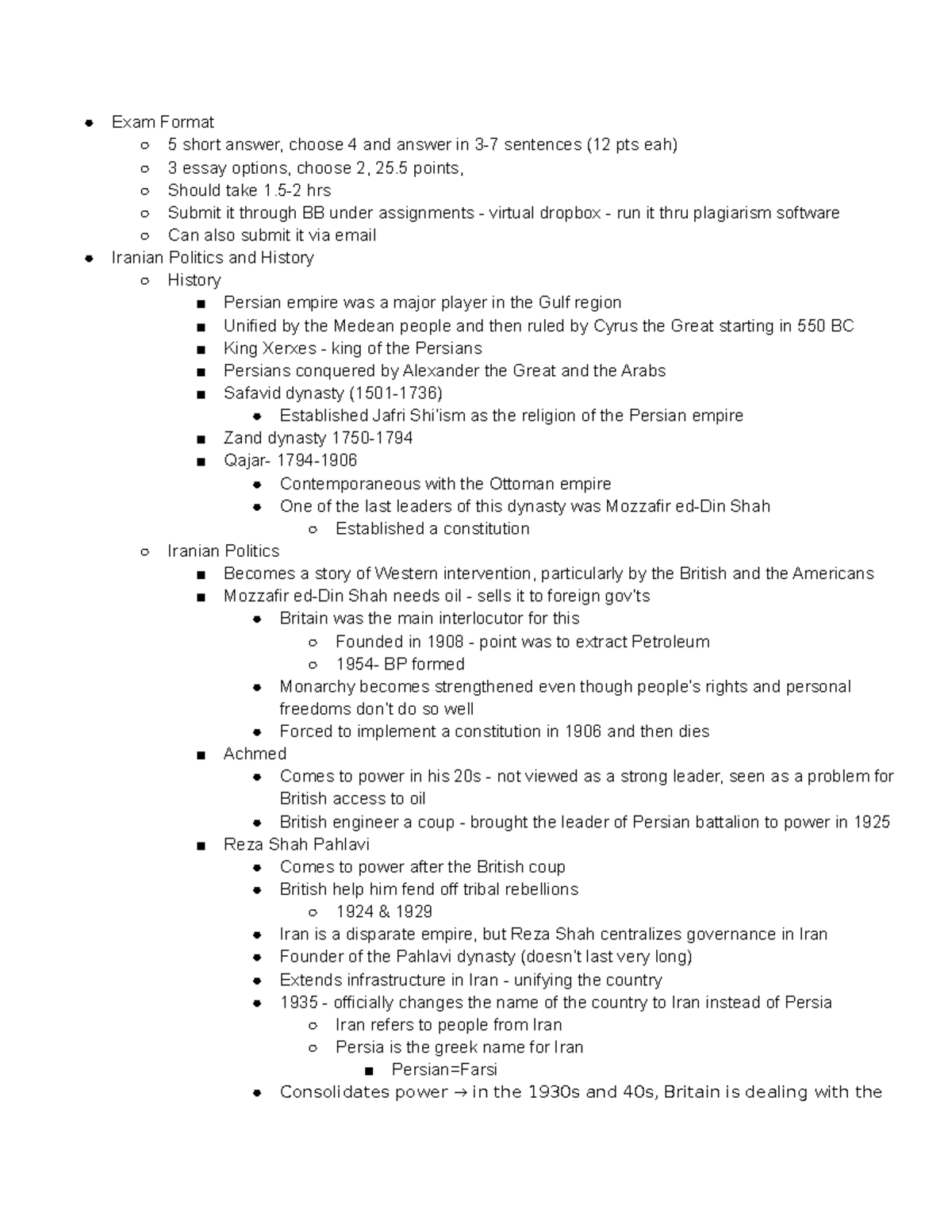 Class Notes 3 7 - PSC 2377 with Professor Dallas-Feeney - Exam Format 5 ...