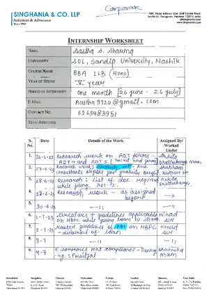 SIP - PDF format work done on internship - 0 A PROJECT REPORT ON