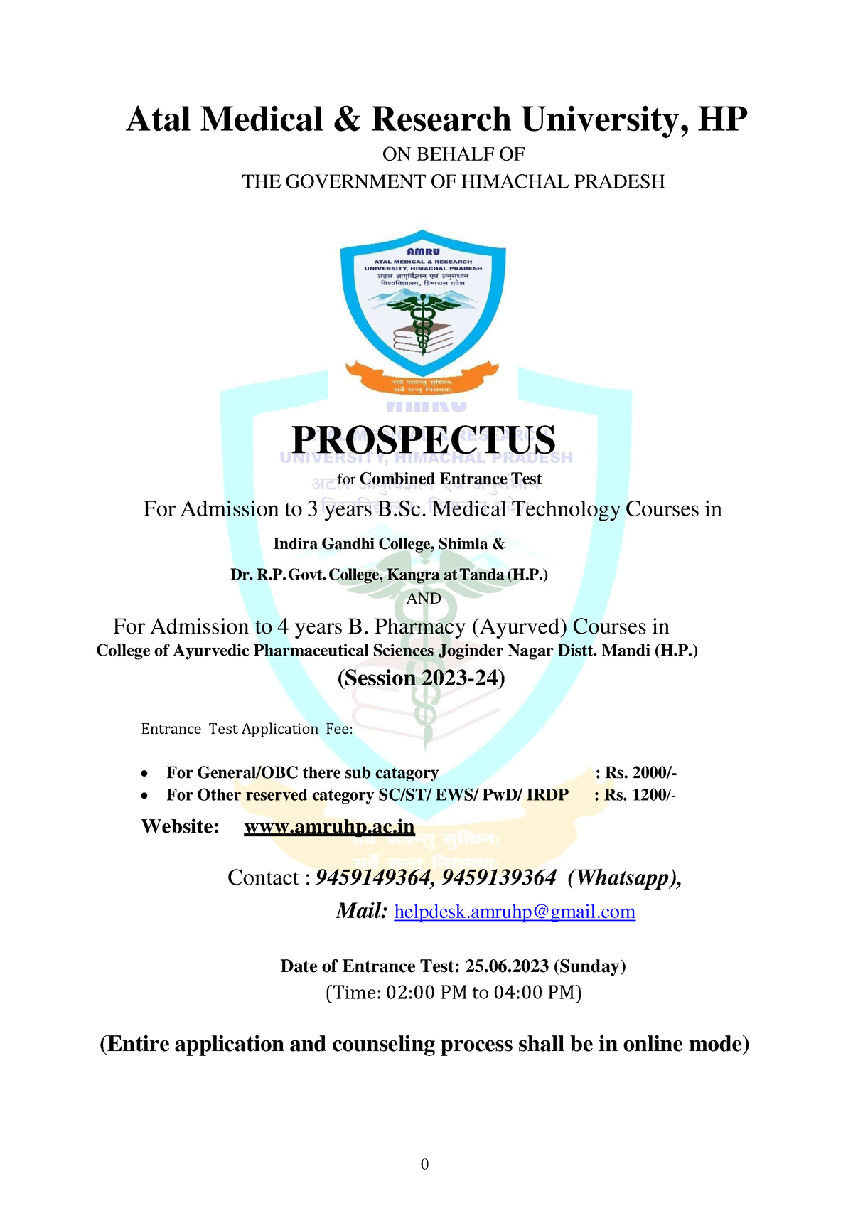 Combined-prospectus-B.Sc .-Med - Atal Medical & Research University, HP ...