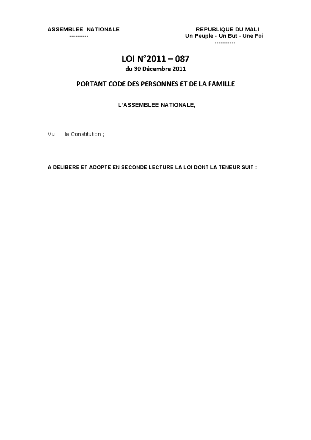 Le code civil Mali 1 - J ai pas assez d information sur les documents ...