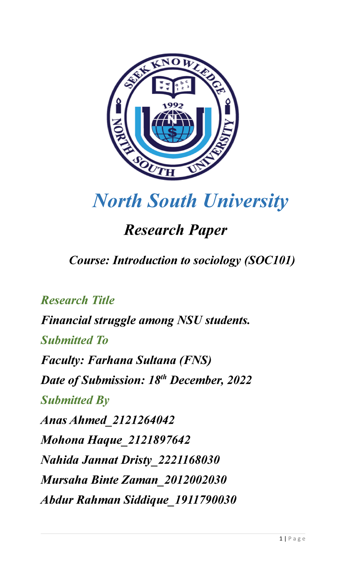 publish sociology research paper