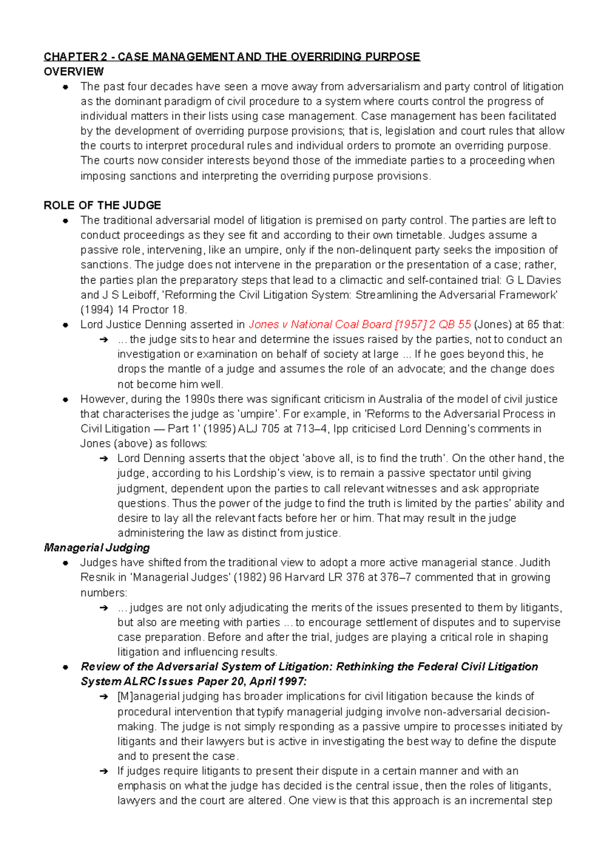 1. The Adversary System - CHAPTER 2 - CASE MANAGEMENT AND THE ...
