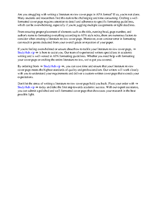 How Should A Literature Review Look Like - When embarking on academic ...