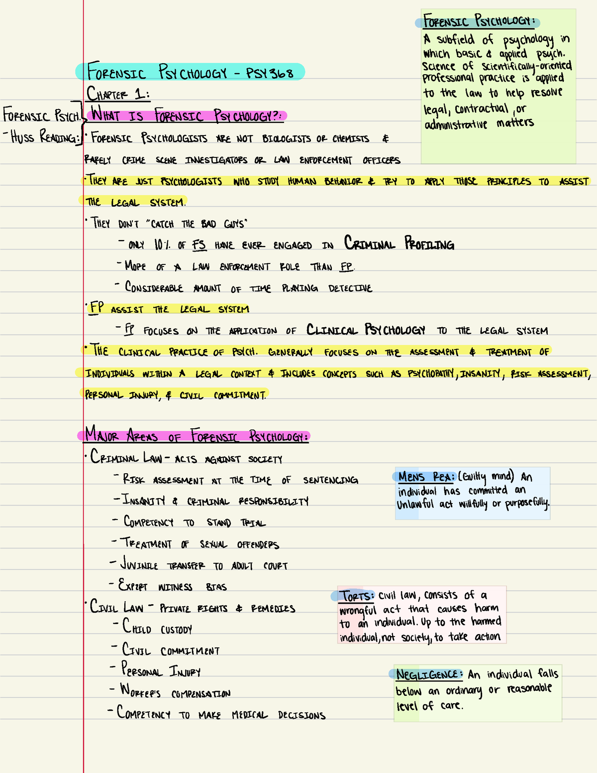 Forensic Psychology Ch.1 - FORENSICPSYCHOLOGY : ####### Asubfield of ...