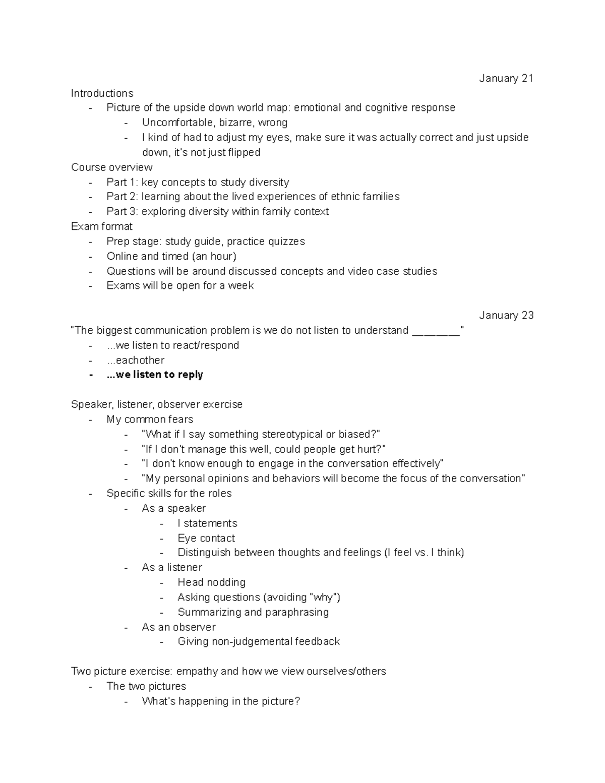 Class notes pt1 - Professor: Polina Levchenko - January 21 ...