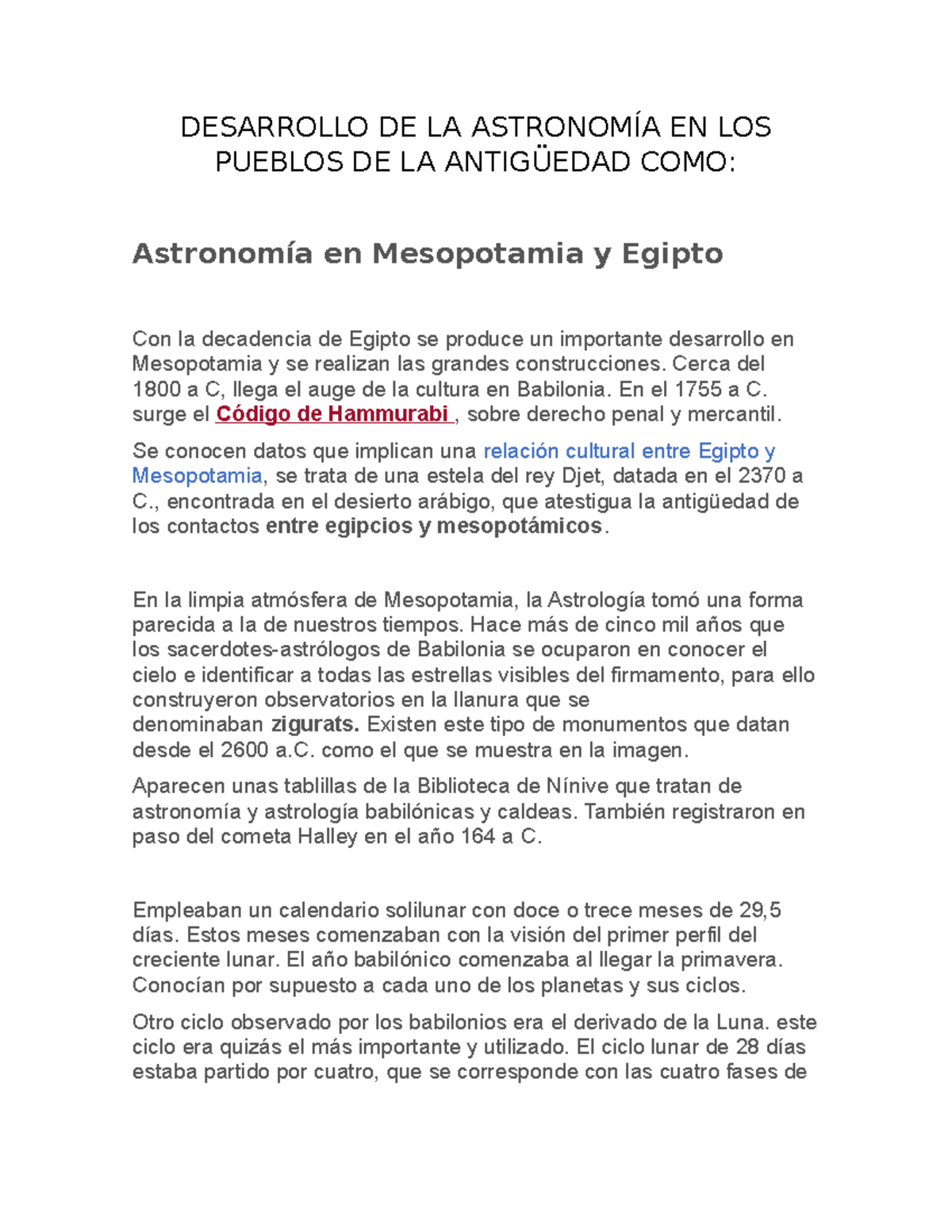 12 Desarrollo DE LA Astronomía EN LOS Pueblos DE LA Antigüedad ...