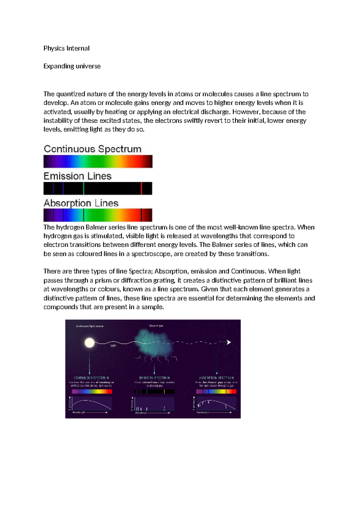 Physics Internal - light waves - Physics Internal Expanding universe ...