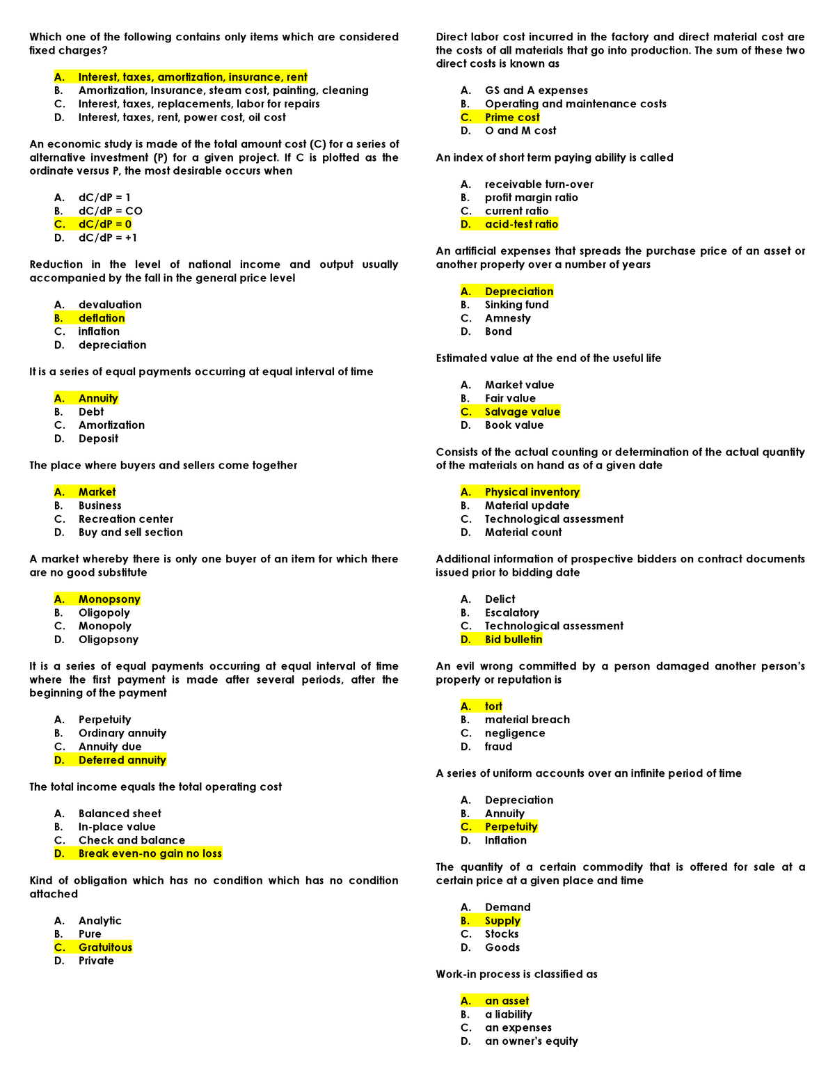 MESL-08 - Economics - TO REVIEW - Which one of the following contains ...