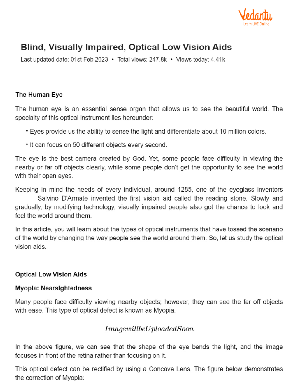 Blind, Visually Impaired, Optical Low Vision Aids B.tech CSE Studocu