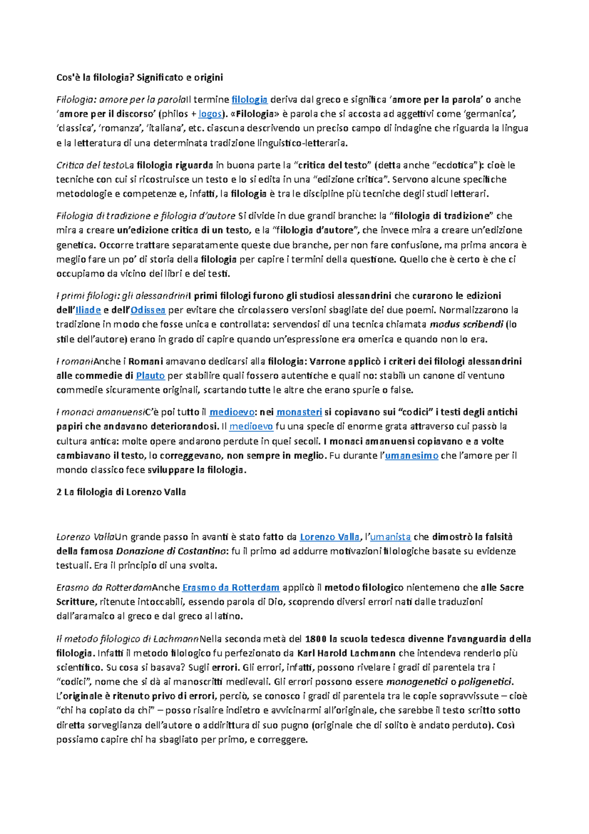 Riassunto Filologia - Cos'è la filologia? Significato e origini ...