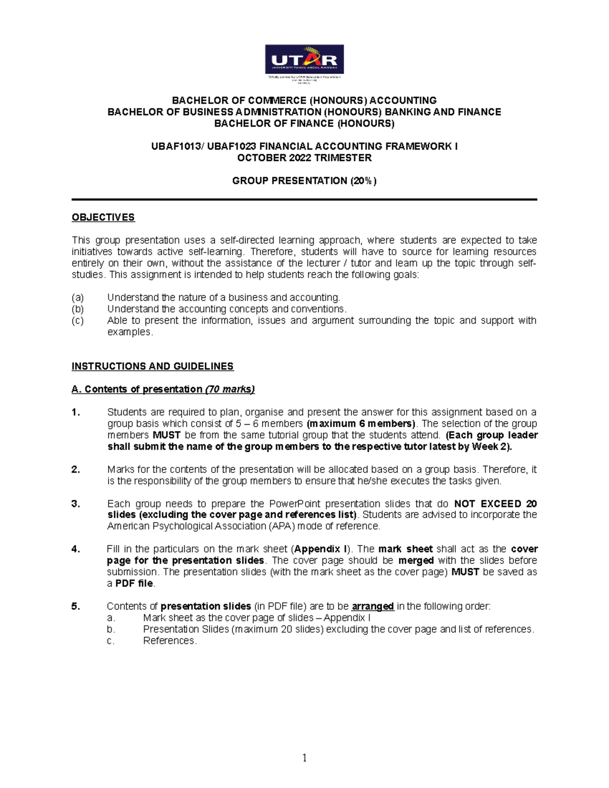 Assignment Questions - Oct 2022 - BACHELOR OF COMMERCE (HONOURS ...
