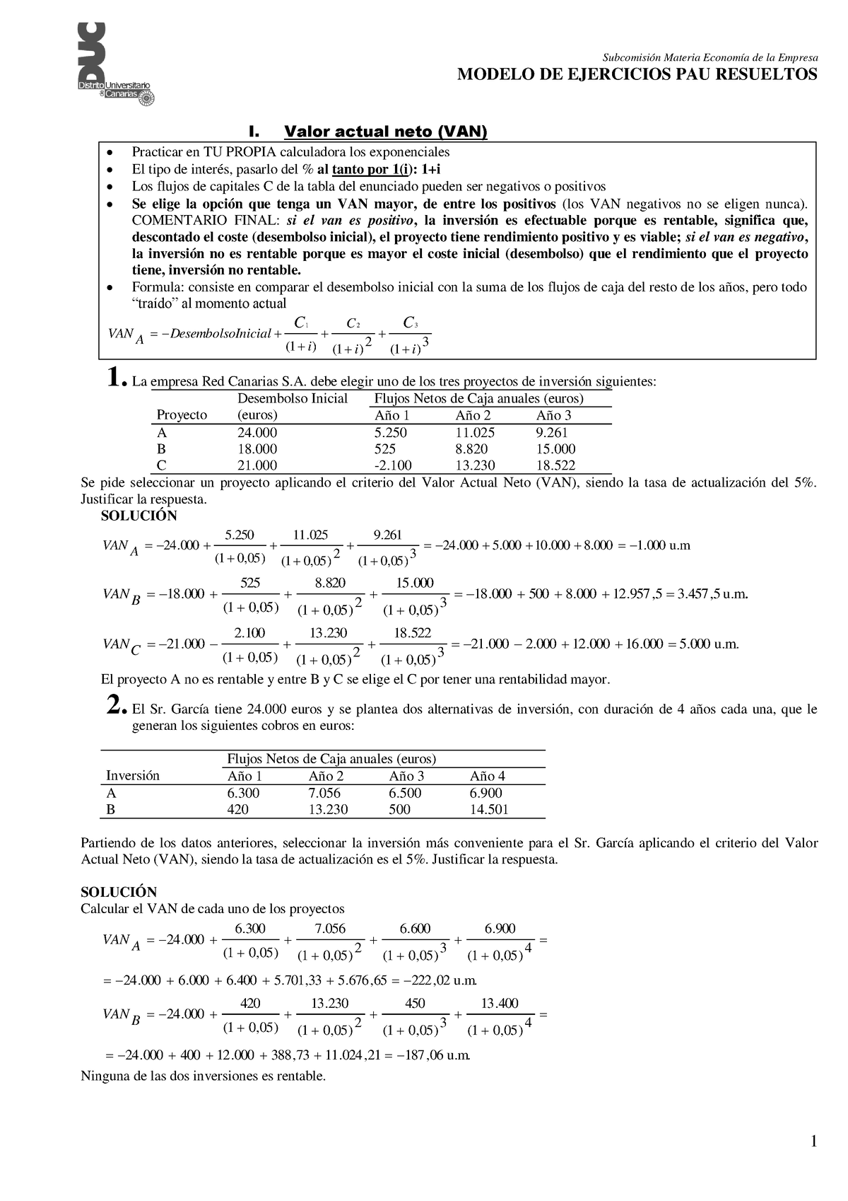 2 Modelos Ejercicios Pau Resueltos - MODELO DE EJERCICIOS PAU RESUELTOS ...