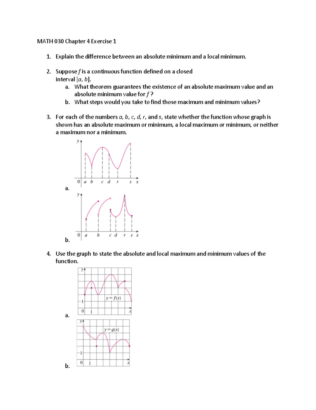 MATH 030 Chapter 4 Exercise 1 - MATH 030 Chapter 4 Exercise 1 Explain ...