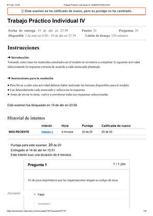 Examen Parcial 2 - [Unidad 3 Y Unidad 4] Administracion I - Examen ...