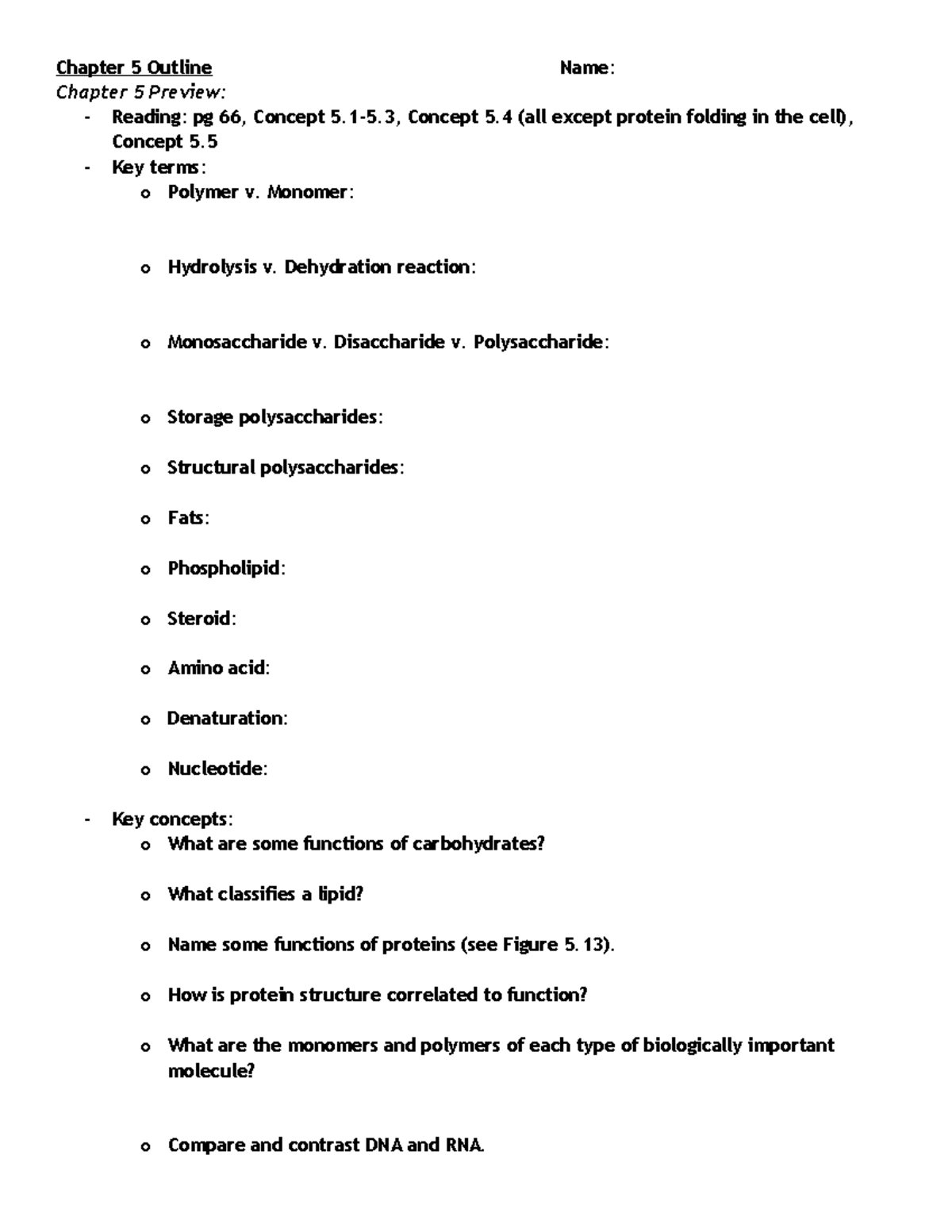Chapter 5 Outline - Chapter 5 Outline Name: Chapter 5 Preview ...