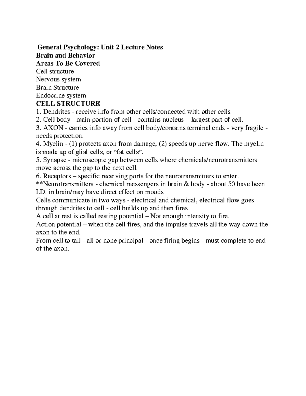 Unit 2 Lecture Notes - Walter Davis' class Summer 2022 - General ...
