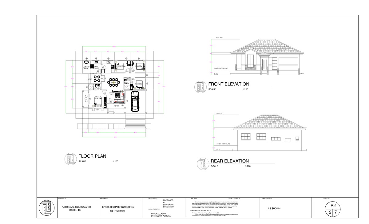 PAGE-2 - CAD - PREPARED BY: KATRINA C. DEL ROSARIO PROJECT TITLE ...