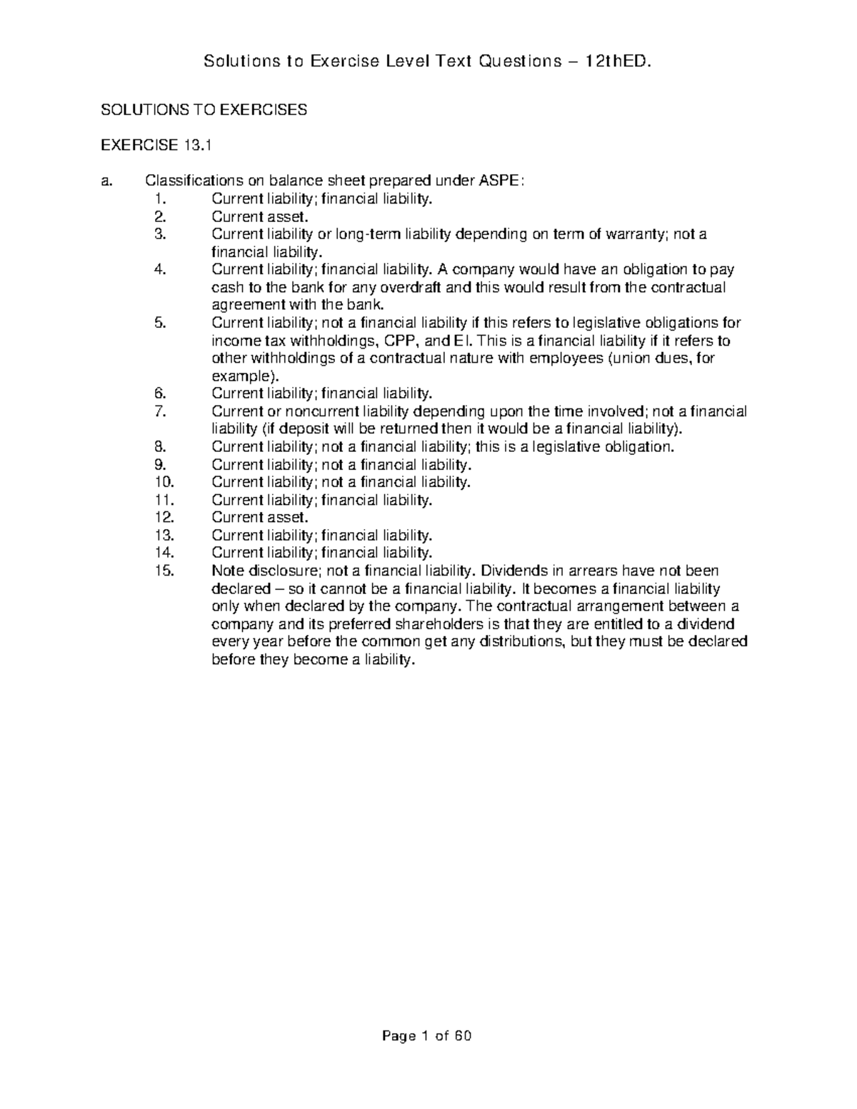 CH13Exercises - ch 13 - Solutions to Exercise Level Text Questions ...