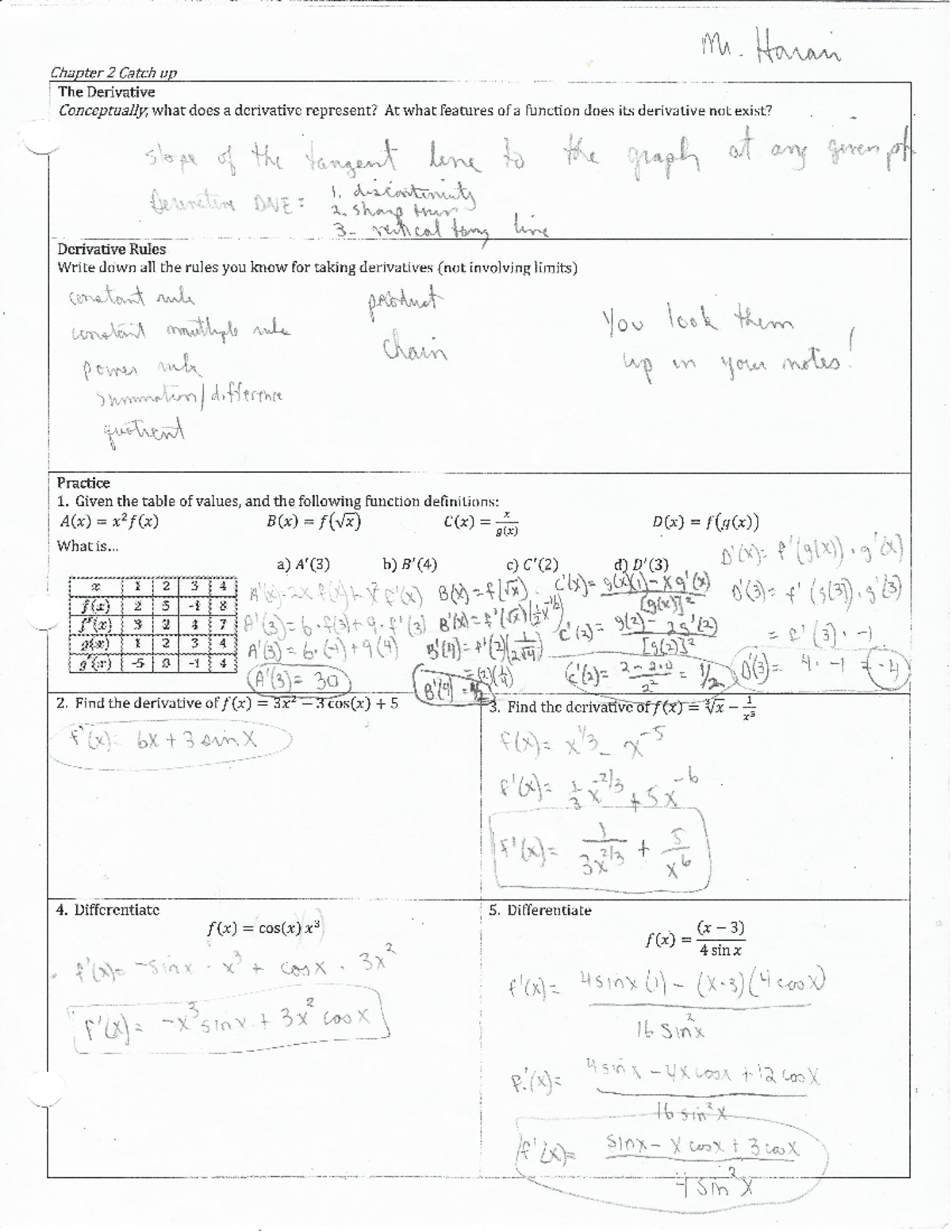 Kami Export - Calc Ch 2 catch up KEY - Mr. Haran Chapter 2 Catch up The ...