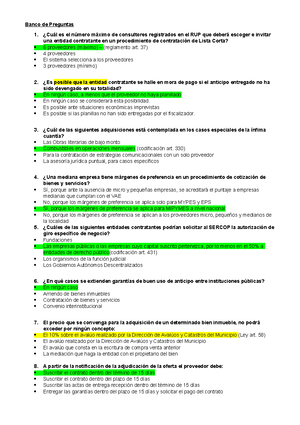 Examen Sercop 2023 - Pregunta 21 Respuesta Guardada Puntúa Como 1, ¿En ...