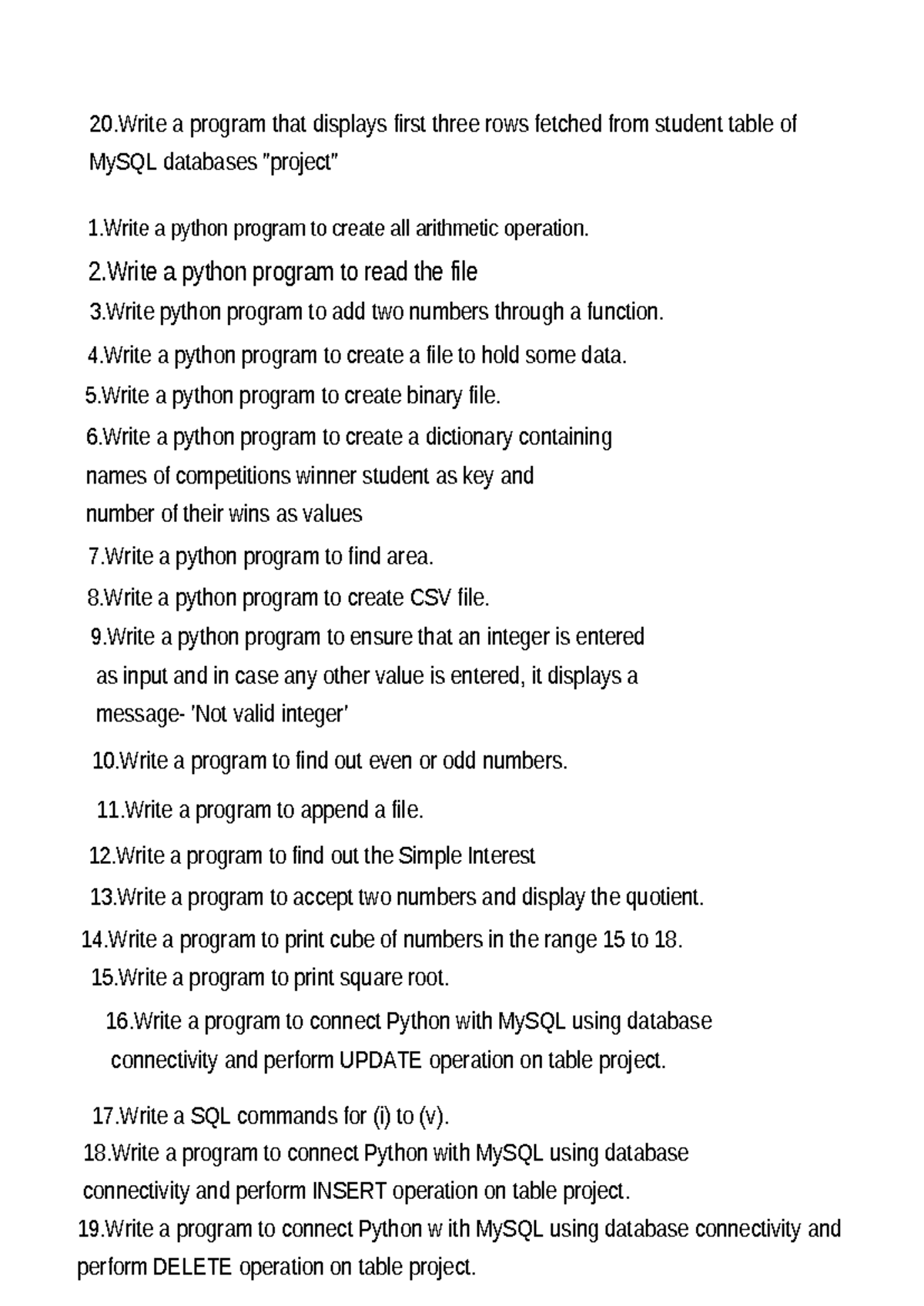 2024 project on python programming - 20 a program that displays first ...