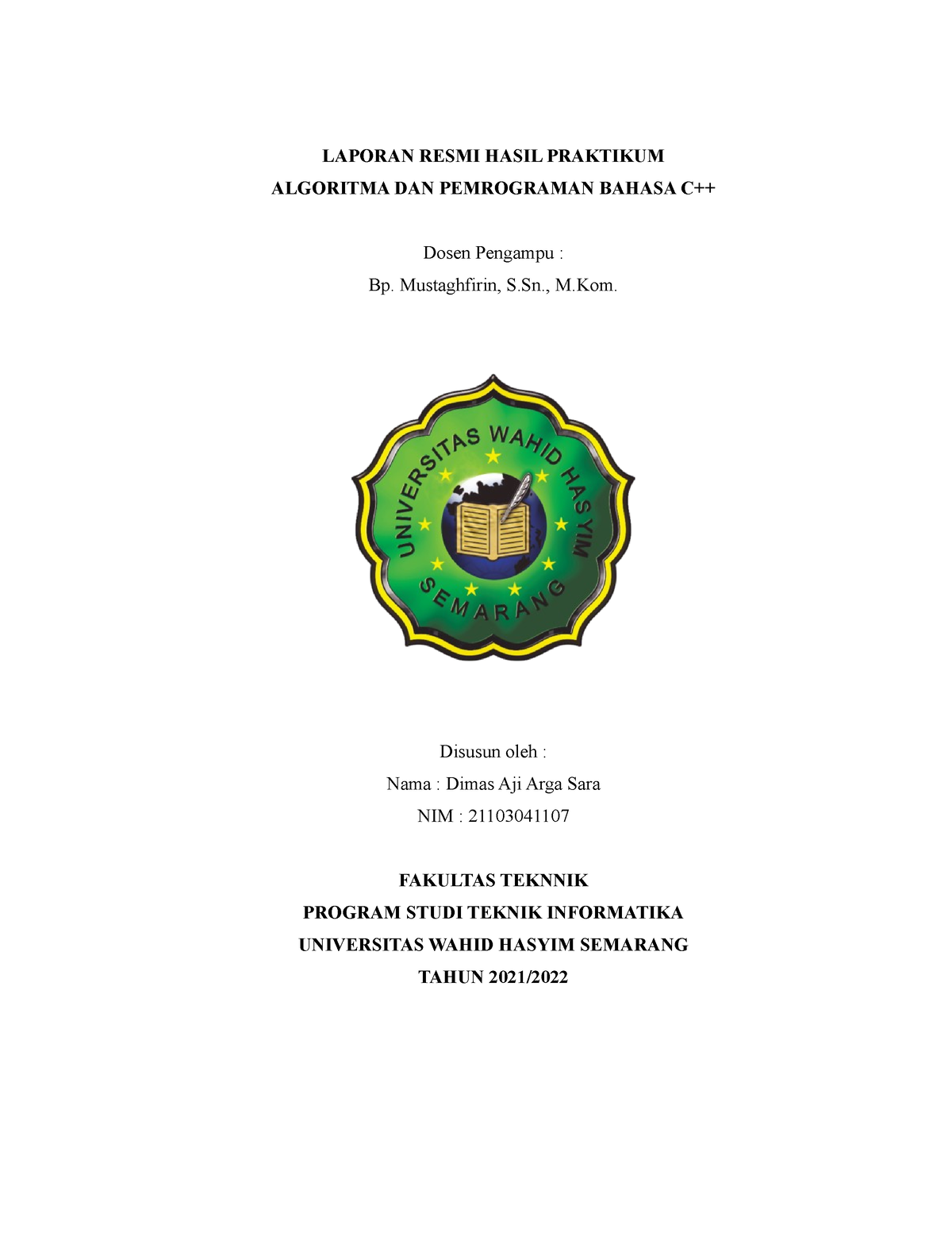 Hasil Praktikum Algoritma Pemrograman - LAPORAN RESMI HASIL PRAKTIKUM ...