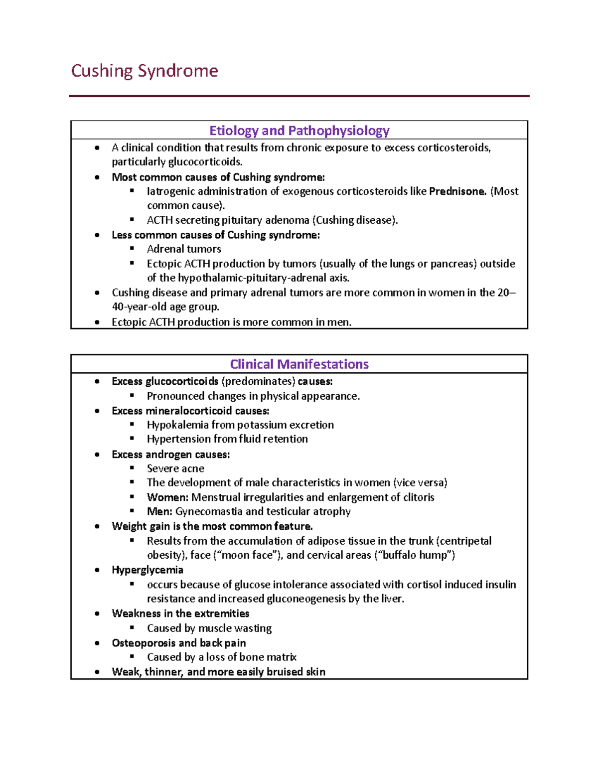 Cushings Syndrome Health Data Cushing Syndrome Etiology And Pathophysiology A Clinical