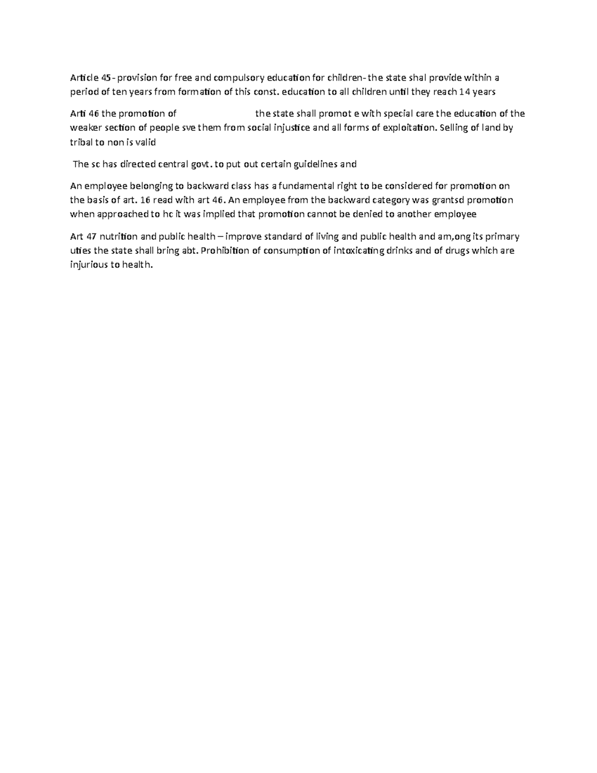 Article 45 - Your law your rights - Article 45- provision for free and ...