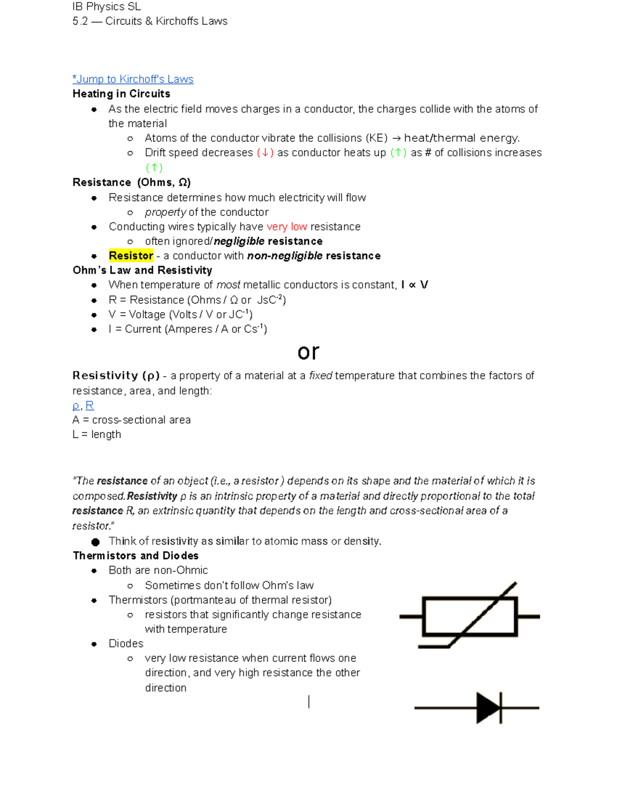 IB Physics SL 5.2 Notes (Full) - 5 — Circuits & Kirchoffs Laws *Jump to ...
