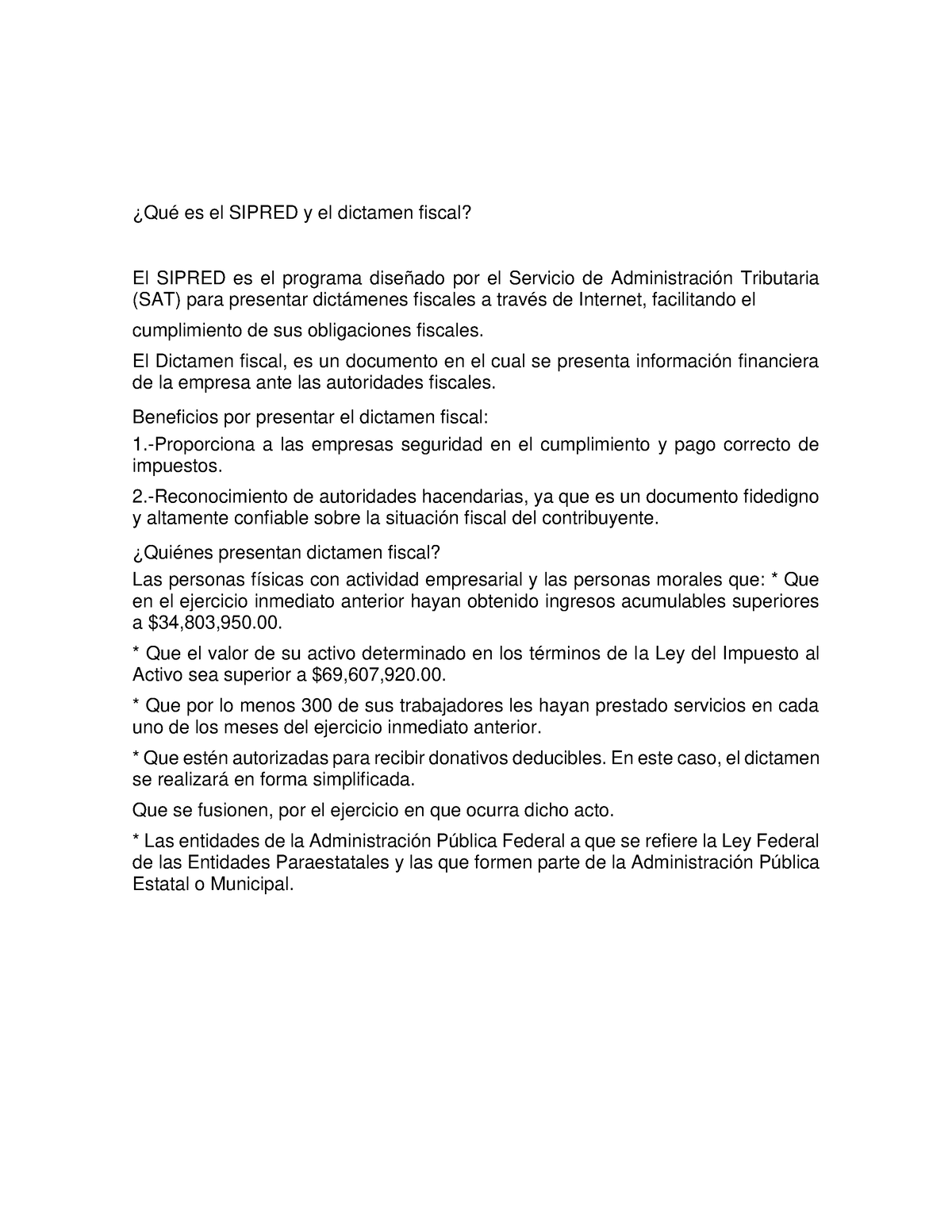 Apuntes De Dictamen Fiscal - ¿Qué Es El SIPRED Y El Dictamen Fiscal? El ...