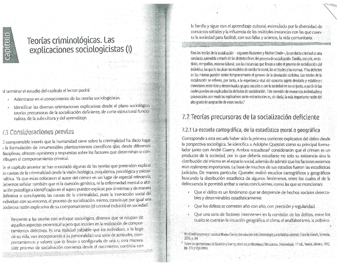 Vidaurri Aréchiga Bases generales de Criminología y Política Criminal Caps. 7 y 8 (1) Studocu