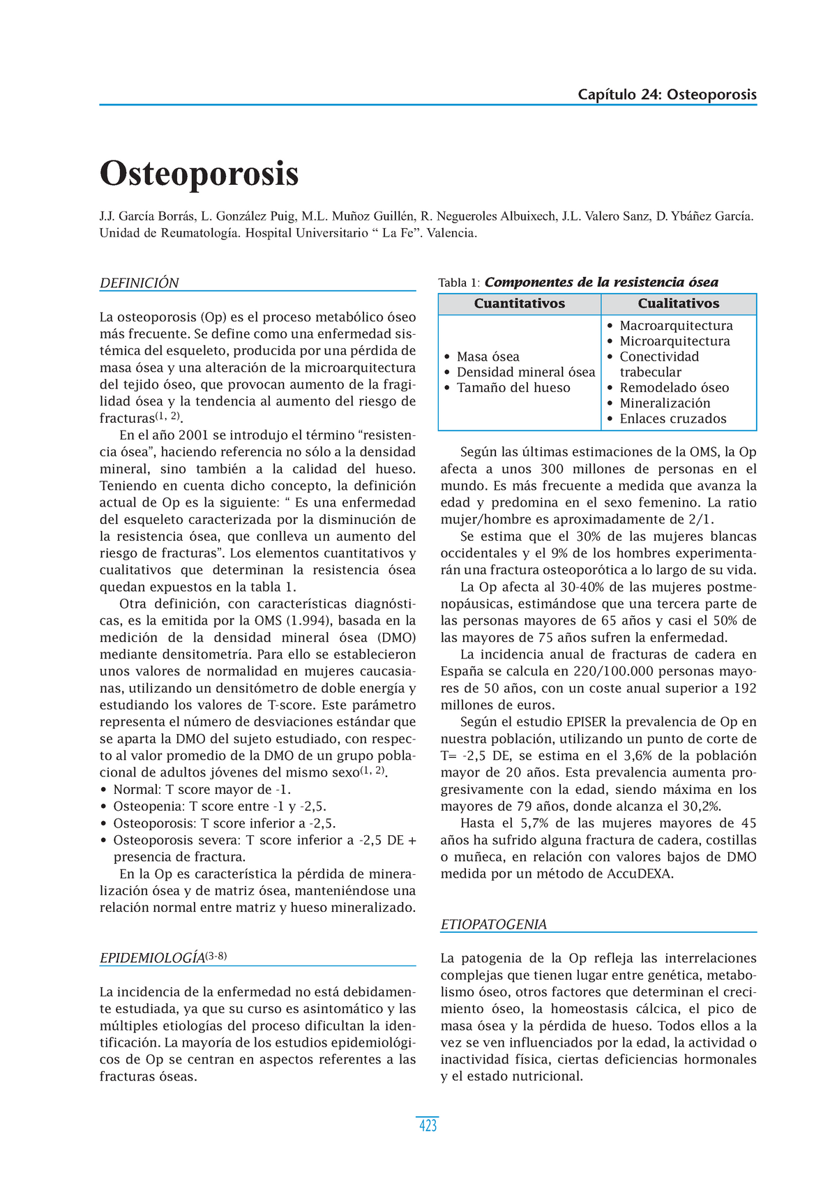 Cap-24-Osteoporosis - Capitulo - Capítulo 24: Osteoporosis DEFINICIÓN ...