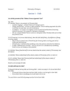 Seminar 4 – The Ontological Argument - Seminar Philosophy of Religion ...
