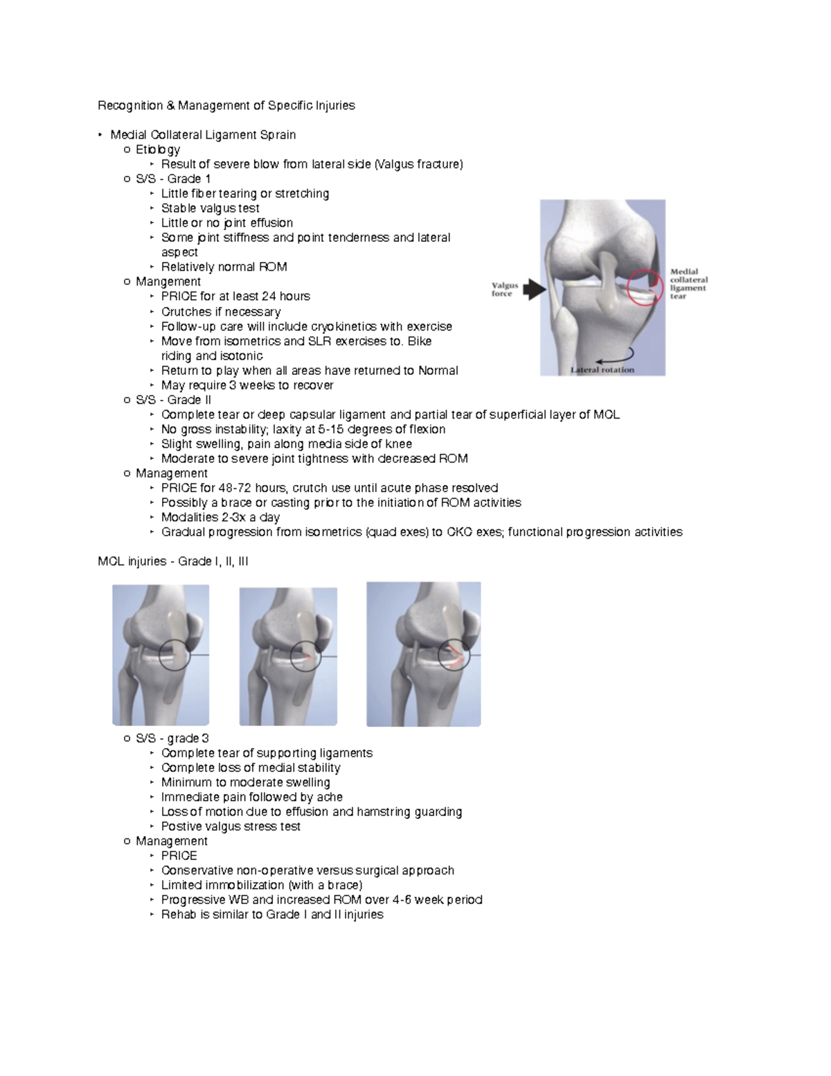 Recognition & Management of Specific Injuries - Recognition ...