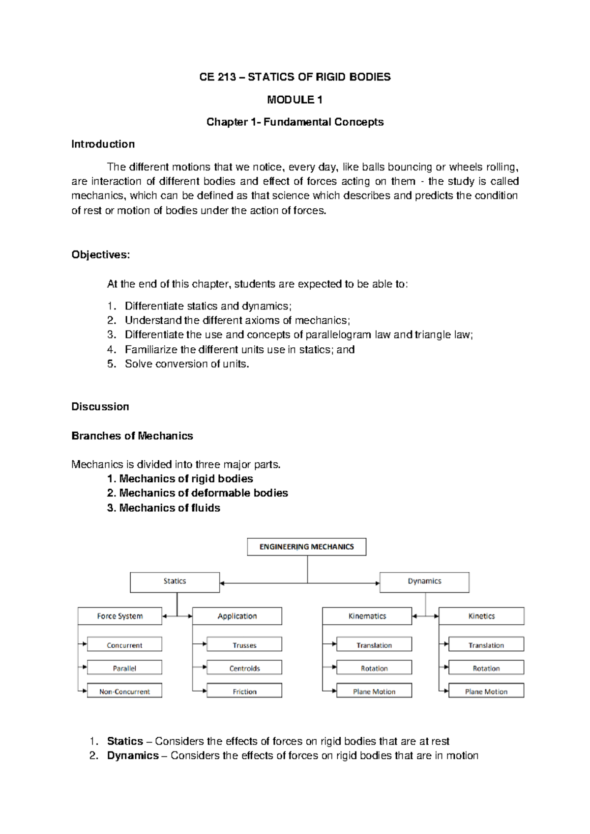 CE 213-Chapter 1 - Lecture notes 1 - Bsed Math - Studocu