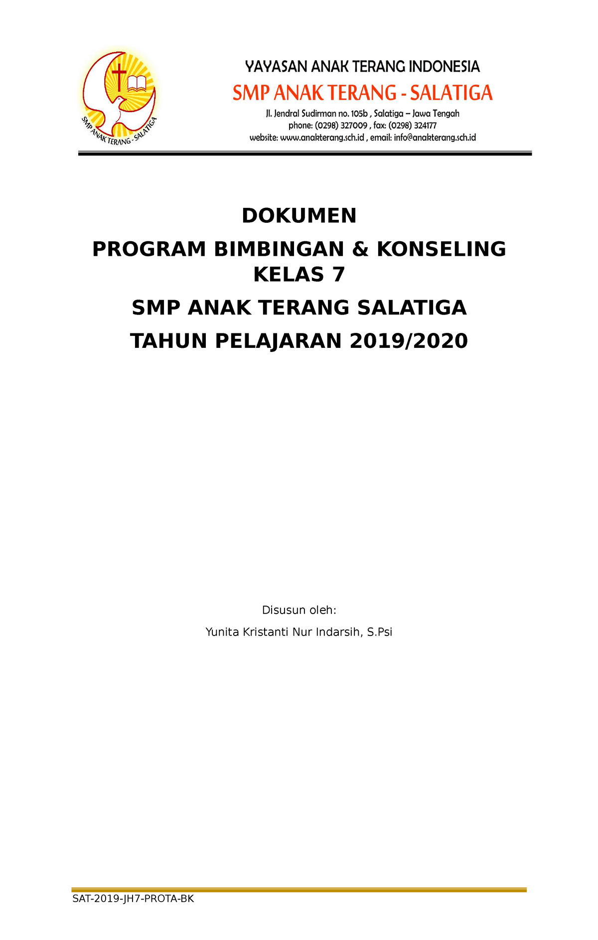 Program Tahunan BK 2019 Kelas 7 - DOKUMEN PROGRAM BIMBINGAN & KONSELING ...