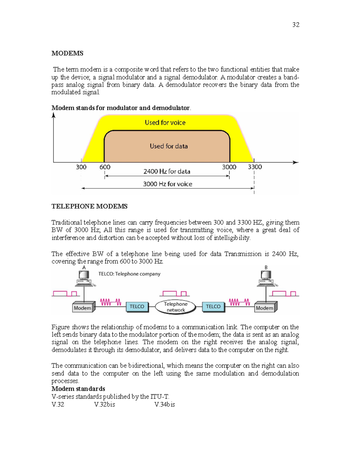 Computer Networks notes 9 MODEMS The term modem is a composite word