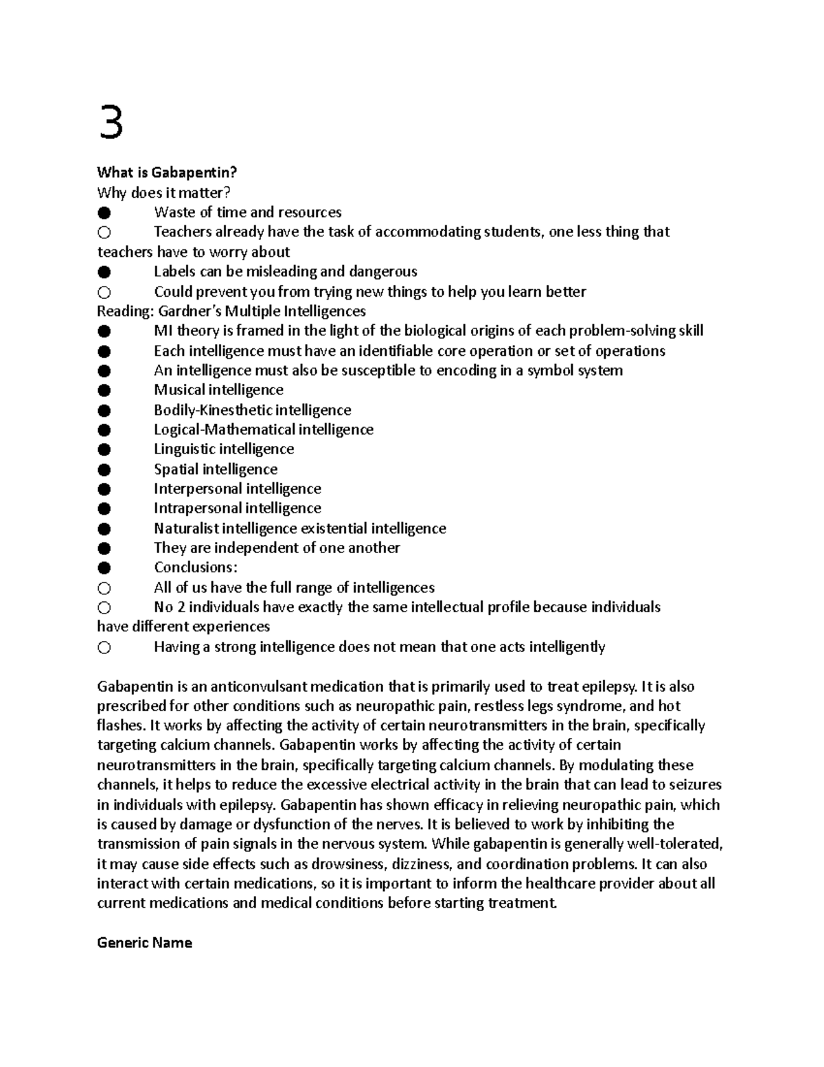gabapentin length